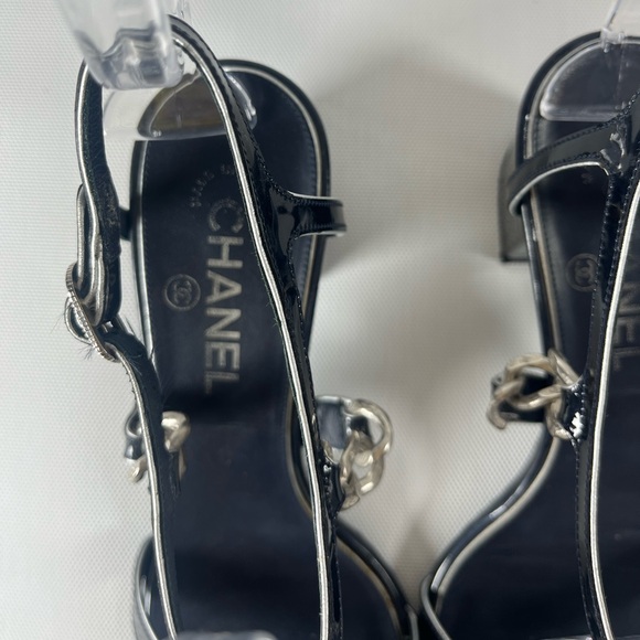 Chanel Vintage T-Strap Sandals; Spring 2008 Collection by Karl Lagerfeld - Picture 6 of 8